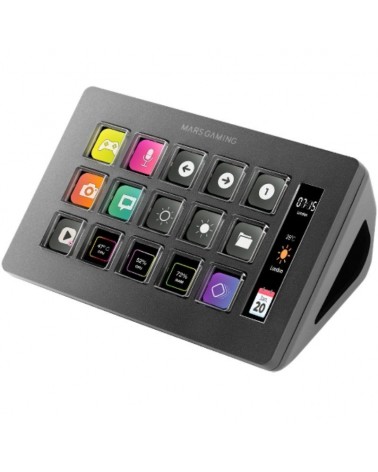 Stream deck slim mars gaming msd-one/ 15 teclas lcd/ negro