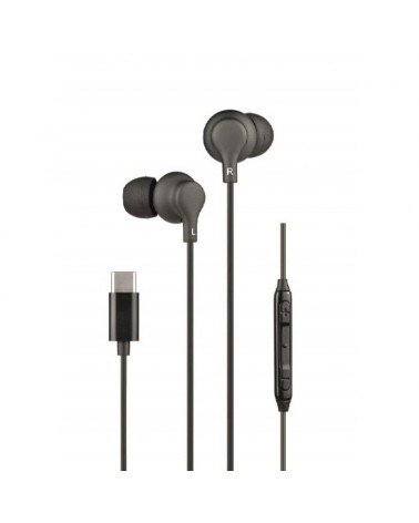 Auriculares intrauditivos daewoo dw2015/ con micrófono/ usb tipo-c/ negros