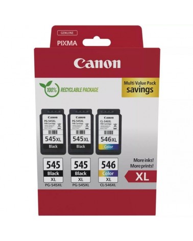 Cartucho de tinta original canon pg-545xl + cl-546xl multipack alta capacidad/ 2x negro/ tricolor