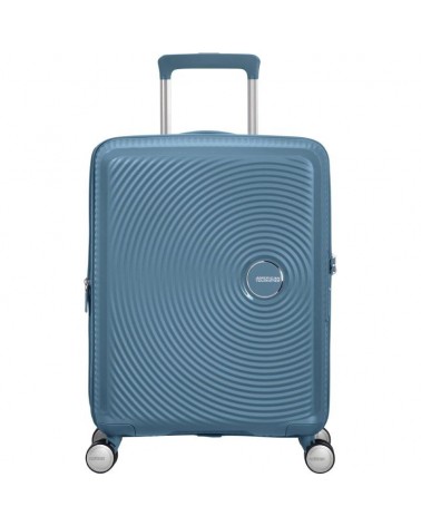 Maleta de cabina american tourister soundbox spinner 55cm/ 55x40x20cm/ 4 ruedas/ azul piedra