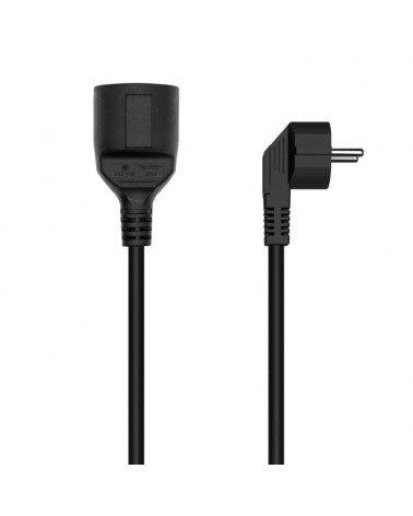 Cable alargador de alimentación aisens a132-0601/ cee7 macho - cee7 hembra/ hasta 1500w/ 3m/ negro