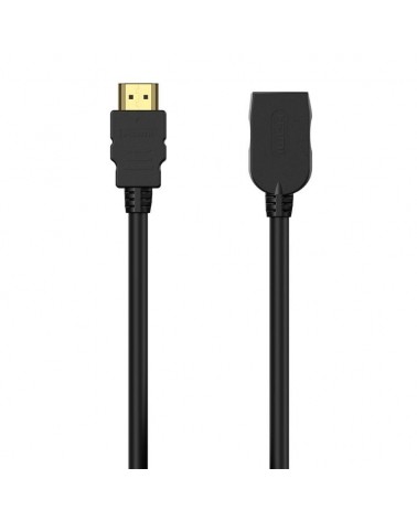 Cable alargador hdmi aisens a120-0544/ hdmi macho - hdmi hembra/ hasta 10w/ 2250mbps/ 1m/ negro