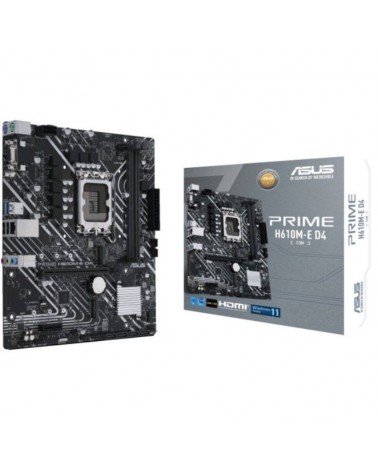 Placa base asus prime h610m-e d4-csm/ socket 1700/ micro atx