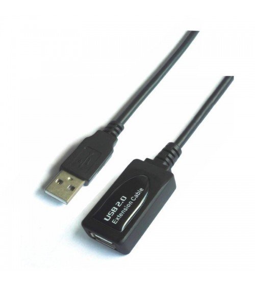 Cable alargador usb 2.0 aisens a101-0019/ usb macho - usb hembra/ hasta 2.5w/ 60mbps/ 10m/ negro