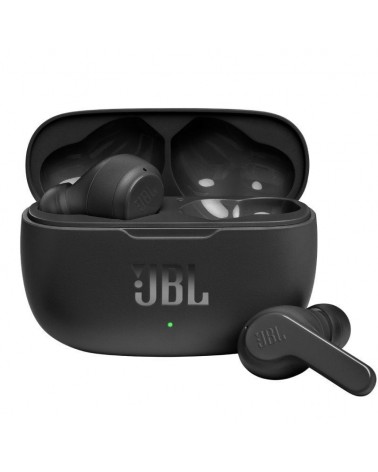 Auriculares bluetooth jbl wave 200tws con estuche de carga/ autonomía 5h/ negros