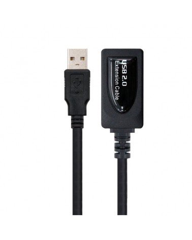 Cable alargador usb 2.0 nanocable 10.01.0211/ usb macho - usb hembra/ 5m/ negro