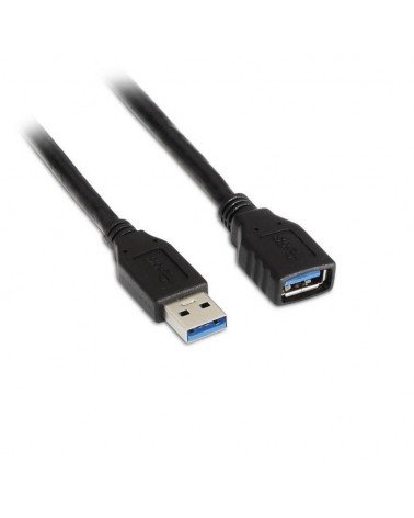 Cable alargador usb 3.0 aisens a105-0042/ usb macho - usb hembra/ hasta 9w/ 625mbps/ 2m/ negro