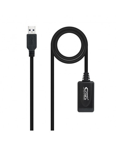 Cable alargador usb 3.0 con amplificador nanocable 10.01.0311/ usb macho - usb hembra/ 5m/ negro