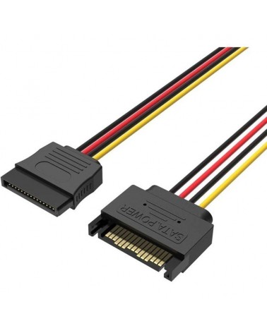 Cable alimentación 15pin vention kdaby/ sata macho - sata hembra/ 30cm