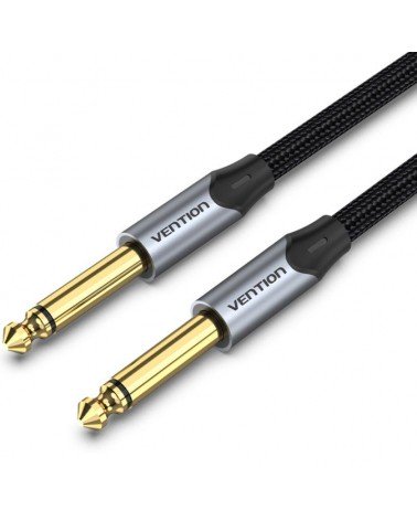 Cable estéreo vention bashg/ jack 6.5 macho - jack 6.5 macho/ 1.5m/ gris