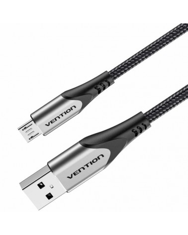 Cable usb 2.0 vention coahh/ microusb macho - usb macho/ hasta 60w/ 480mbps/ 2m/ gris