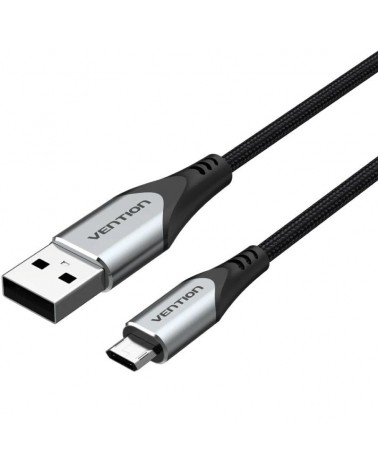 Cable usb 2.0 vention cochh/ microusb macho - usb macho/ 480mbps/ 2m/ gris