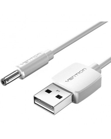 Cable alimentación vention ceywf/ usb-a macho - dc 5.5mm macho/ 1m/ blanco