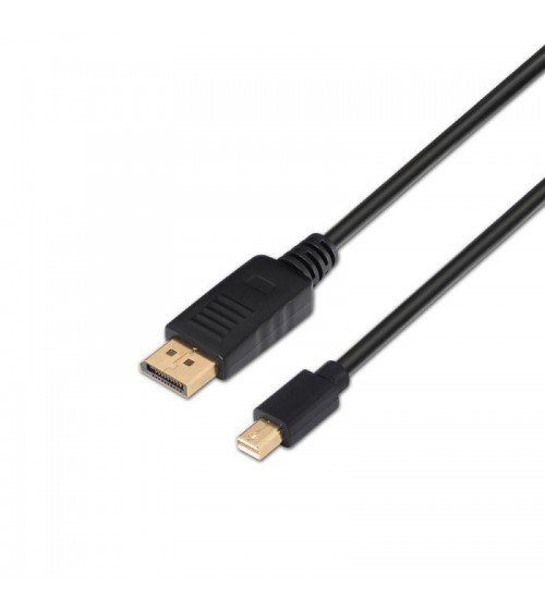 Cable conversor aisens a124-0132/ displayport macho - mini displayport macho/ hasta 5w/ 2300mbps/ 3m/ negro