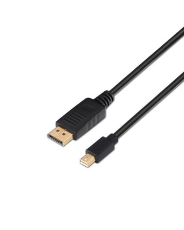 Cable conversor aisens a124-0132/ displayport macho - mini displayport macho/ hasta 5w/ 2300mbps/ 3m/ negro