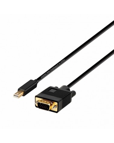 Cable conversor aisens a125-0362/ mini dp macho - vga macho/ 2m/ negro