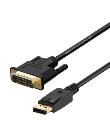 Cable conversor aisens a125-0366/ displayport macho - dvi macho/ hasta 5w/ 2300mbps/ 2m/ negro