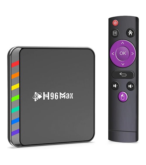 Android 12.0 TV Box, H96 MAX W2 Amlogic S905W2 Quad Core 4GB ROM 64GB RAM Dual WiFi 2.4G / 5.8G BT4.2 4K AV1 Home Smart Media Pl