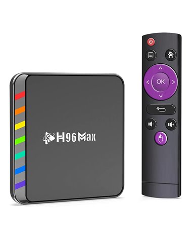 Android 12.0 TV Box, H96 MAX W2 Amlogic S905W2 Quad Core 4GB ROM 64GB RAM Dual WiFi 2.4G / 5.8G BT4.2 4K AV1 Home Smart Media Pl
