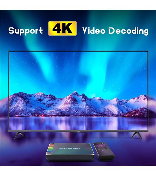 Android 12.0 TV Box, H96 MAX W2 Amlogic S905W2 Quad Core 4GB ROM 64GB RAM Dual WiFi 2.4G / 5.8G BT4.2 4K AV1 Home Smart Media Pl