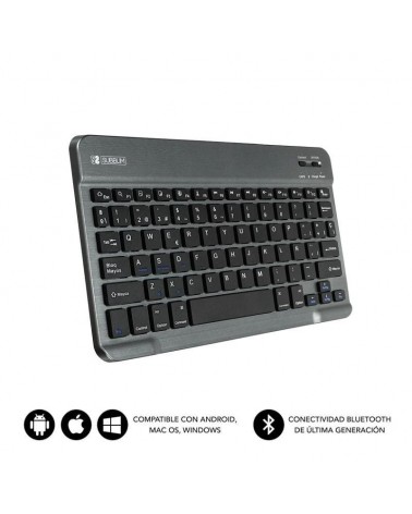 Teclado compacto inalámbrico por bluetooth subblim smart/ gris