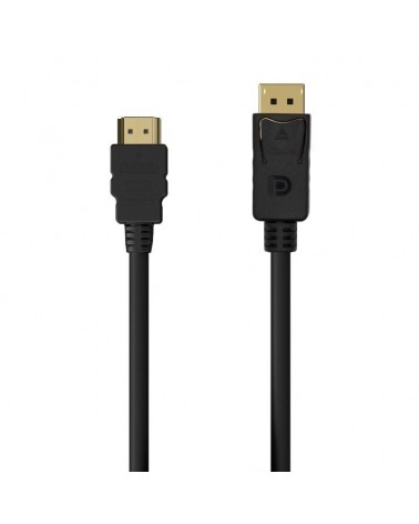 Cable conversor aisens a125-0551/ displayport macho - hdmi macho/ hasta 5w/ 2300mbps/ 1.5m/ negro