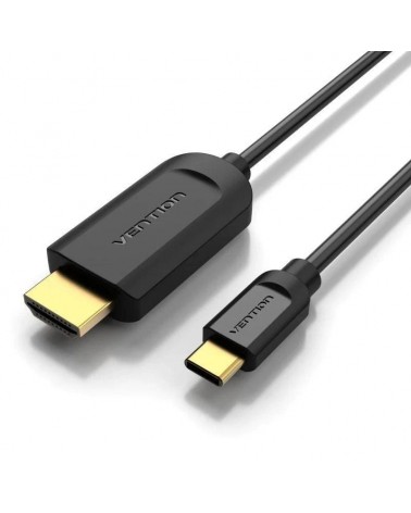 Cable conversor hdmi 1.4 4k vention cgubf/ usb tipo-c macho - hdmi macho/ 1m/ negro
