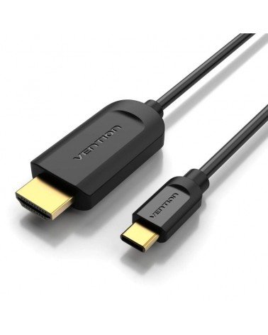 Cable conversor hdmi 1.4 4k vention cgubg/ usb tipo-c macho - hdmi macho/ 1.5m/ negro