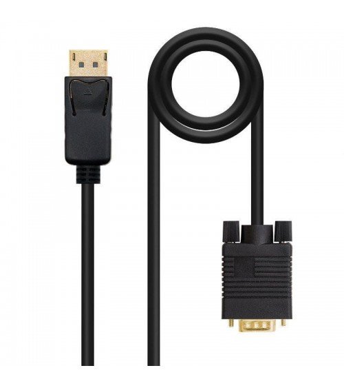 Cable conversor nanocable 10.15.4402/ displayport macho - vga macho/ 2m/ negro