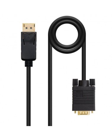 Cable conversor nanocable 10.15.4402/ displayport macho - vga macho/ 2m/ negro