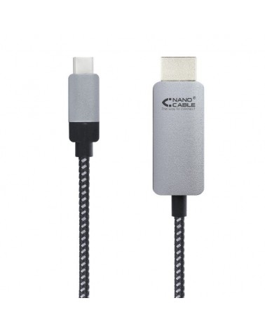 Cable conversor nanocable 10.15.5102/ usb tipo-c macho - hdmi macho/ 1.8m/ negro