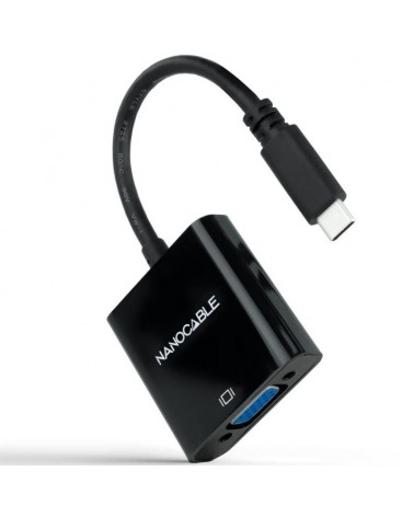 Cable conversor nanocable 10.16.4101-bk/ usb tipo-c macho - vga hembra