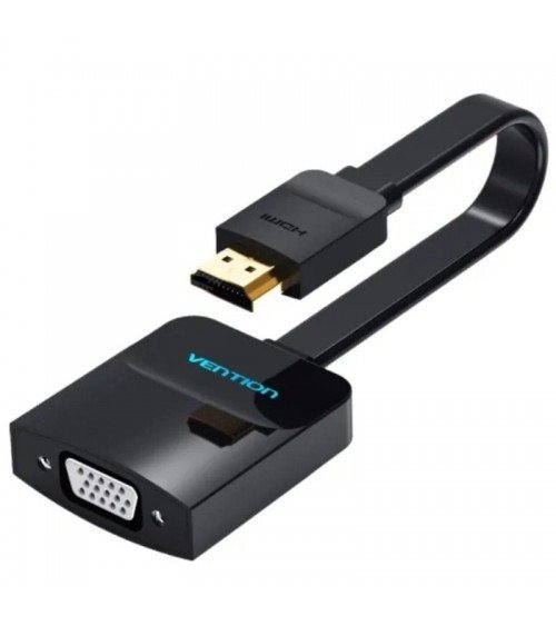 Cable conversor vention 74345/ hdmi macho/ vga hembra - jack 3.5 hembra/ 15cm/ negro