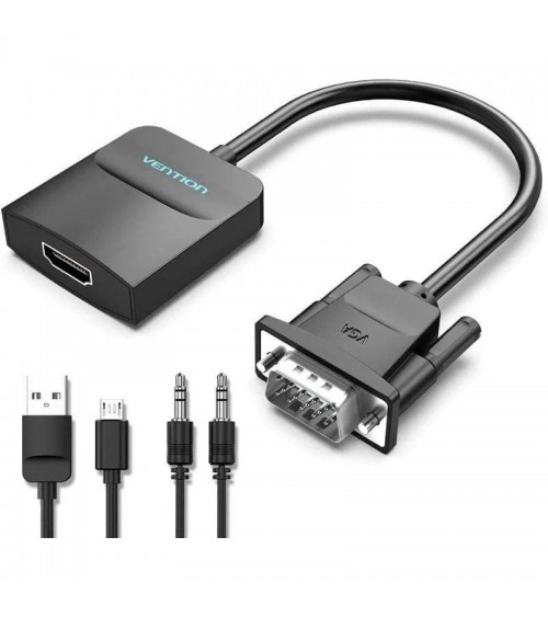 Cable conversor vention acnbd/ vga macho - hdmi hembra/ 50cm/ negro