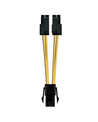 Cable de alimentación microprocesador nanocable 10.19.1401/ molex -4+4 pin macho - molex 4 pin hembra/ 15cm