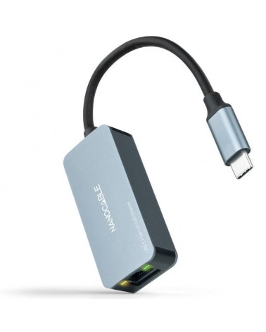 Adaptador rj45 nanocable 10.03.0410/ usb tipo-c macho - rj45 hembra
