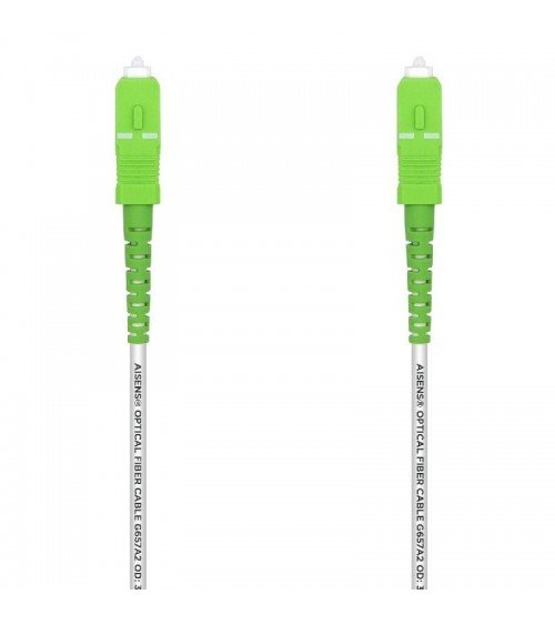 Cable de fibra óptica g657a2 3.0 aisens a152-0503/ lszh/ 50m/ blanco