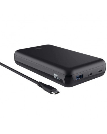 Batería externa/powerbank trust laro 20000mah/ 100w/ compatible con portátiles
