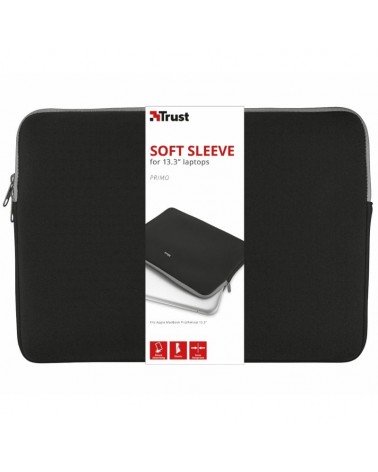 Funda trust primo soft sleeve para portátiles hasta 13.3'/ negra