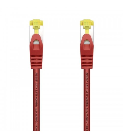 Cable de red rj45 sftp aisens a146-0470 cat.7/ 1m/ rojo