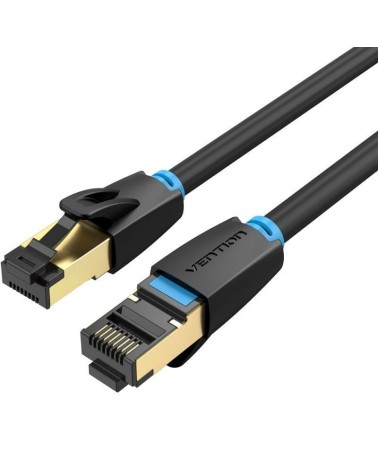 Cable de red rj45 sftp vention ikabh cat.8/ 2m/ negro