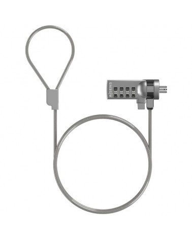 Cable de seguridad para portátiles aisens aslk-d40n01-sl/ 1.5m