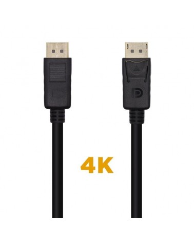 Cable displayport 1.2 4k aisens a124-0455/ displayport macho - displayport macho/ 1m/ negro