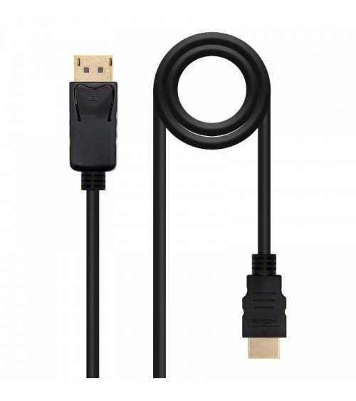 Cable displayport nanocable 10.15.4302/ displayport macho - hdmi macho/ 2m/ negro
