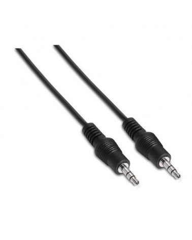 Cable estéreo aisens a128-0142/ jack 3.5 macho - jack 3.5 macho/ hasta 0.1w/ 1.5m/ negro