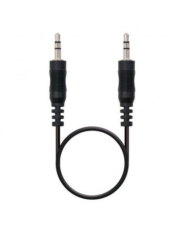 Cable estéreo nanocable 10.24.0100/ jack 3.5 macho - jack 3.5 macho/ 30cm/ negro