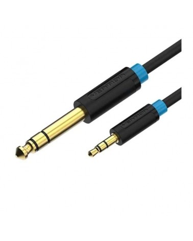 Cable estéreo vention babbd/ jack 6.5 macho - jack 3.5 macho/ 50cm/ negro