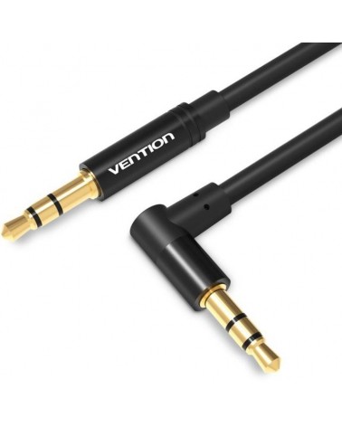 Cable estéreo vention bakbf-t/ jack 3.5 macho - jack 3.5 macho/ 1m/ negro