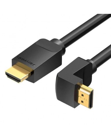 Cable hdmi 2.0 4k acodado vention aaqbf/ hdmi macho - hdmi macho/ 1m/ negro