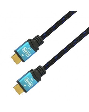 Cable hdmi 2.0 4k aisens a120-0355/ hdmi macho - hdmi macho/ hasta 10w/ 2250mbps/ 50cm/ negro y azul